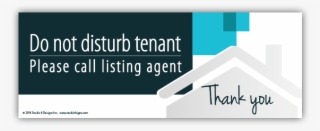 Door Notice Do Not Disturb Tenant #6702102