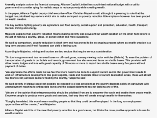 Alliance Capital Calls For Realistic Ways Of Wealth #6704679