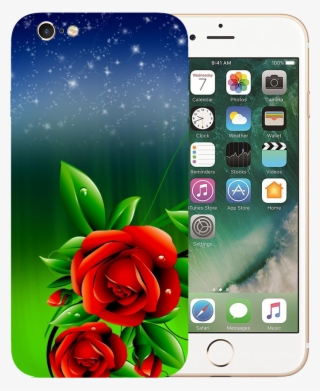Red Rose Printed Case Cover For Iphone 6 By Mobiflip #6705201