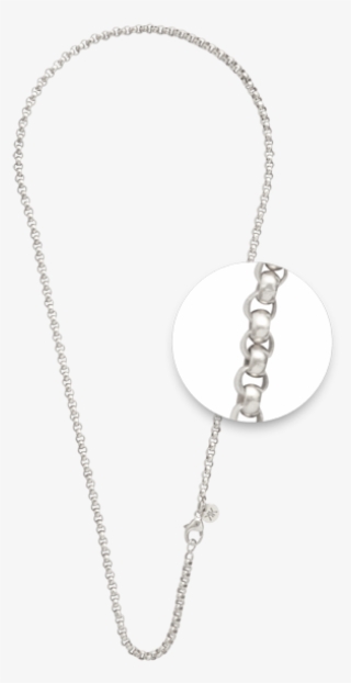 Nikki Lissoni Necklace Small Link Silver Plated 60cm #6707953