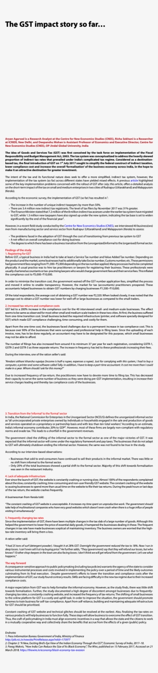 The Gst Impact Story So Far Aryan Agarwal Is A Research #6710981