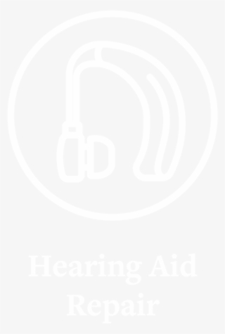 Hearing Aid Repair Circle Icon White Outline With Text-01 #6723514