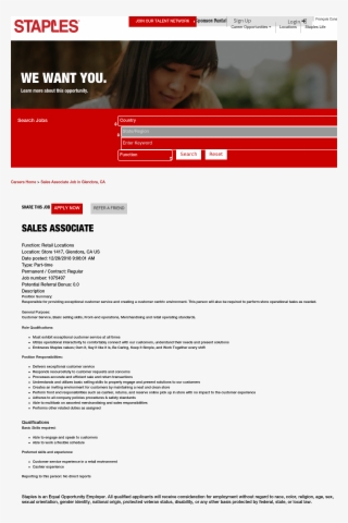 Sales Associate #6727097