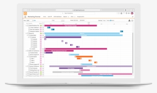 Laptop With Marketing Planner #6733594