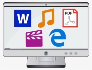 A Computer Screen Showing Some Program Icons - Free Transparent PNG ...