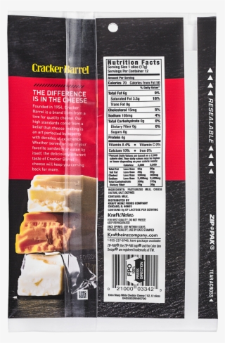 Cracker Barrel Extra Sharp White Cheddar Cheese Slices, #6778163