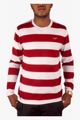 Hollister Stripe Crew Tshirt Red Stripe #6781764