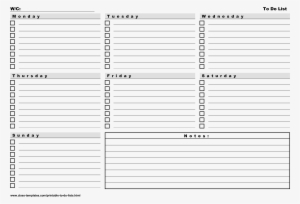 To-do List 7 Days A Week Landscape Main Image - Do This Week Template ...