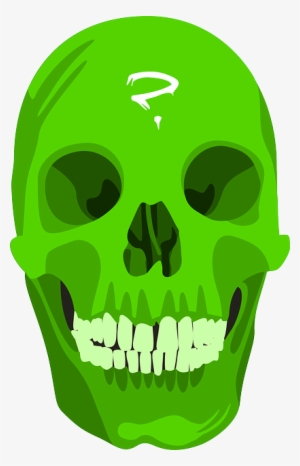 Green, People, Skull, Bones, Halloween - Green Skull Png #680493