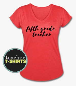 Fifth Grade Teacher Shirt - Australian Shepherd Heartbeat Dogs Pets Women's Tri-blend #680715