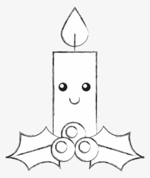 Kawaii Christmas Candle Funny Cartoon Celebration - Drawing #680784 Kawaii Christmas Candle Funny Cartoon Celebration - Drawing #680784