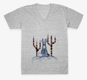 Blue Fox V-neck Tee Shirt - Shirts Marco Polo #680788