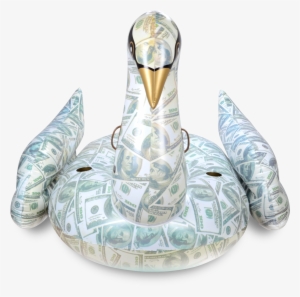 Hundred Dollar Bill Pattern Swan Pool Float #681671