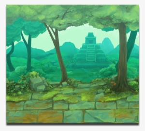 Platform Level Art - Mayan Temple 2d Background #681785