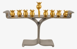 Gold Pomegranate Menorah #681958
