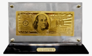 Gold Effect 100 Dollar Note - Gold #681981