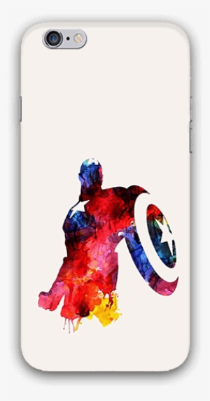 Water Color Captain America Iphone 6s Mobile Case - Captain America Water Paint #682897