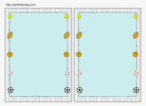 Sports Border Png Download - Sports Invitation Blank Template #683429