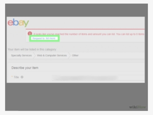 Image Titled Increase Your Ebay Selling Limit Step - Ebay Enterprise #684609
