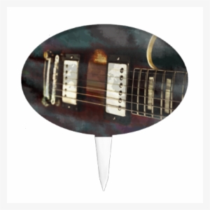 Guitar Electric Music Grunged Background Cake Pick - 3drose Guitar Grunged Background, Soft Coasters, Set #684612