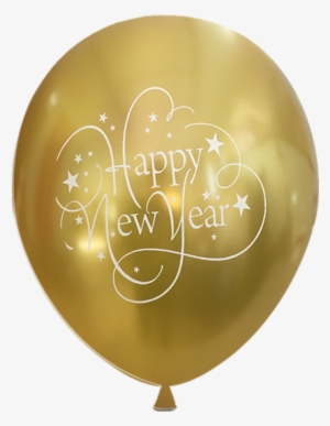 Balloons 12 Inch Happy New Year 15 Pack Metallic Colors - Calligraphy #686602