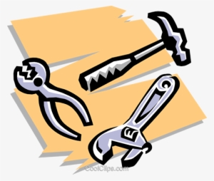 Hammer, Pliers, Wrench Royalty Free Vector Clip Art - Martelo E Chave De Fenda Png #686735
