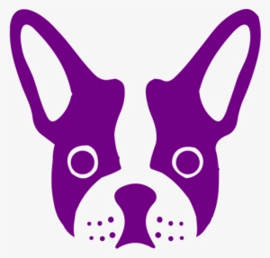 Bulldog Clipart Purple Cute Borders - Bulldog Brooch/ Dogs Brooches Collection #687236