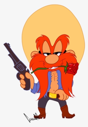 Yosemite Holding Gun From Mouth - Cartoon #687372