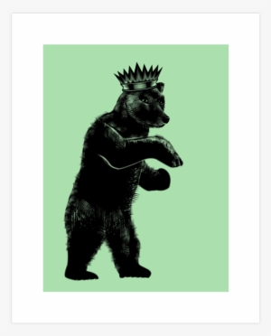 Dj Grizzly Bear King Art Print - Cat Yawns #687734