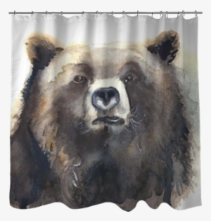 Bear Head Watercolor Painting Illustration Isolated - Painting #688023