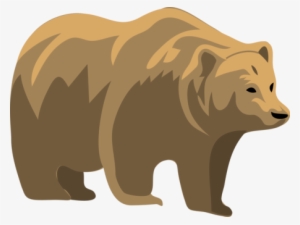 Brown Bear Animal Mammal Wildlife Standing - Grizzly Bear Clipart Png #688216