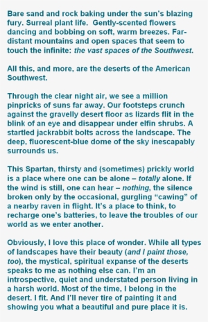 Bio / Why Does Mark Junge Paint The Desert - Document #688515