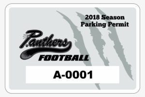 Claw Mark Rectangle School Sports Parking Permit Sticker - Design #688858