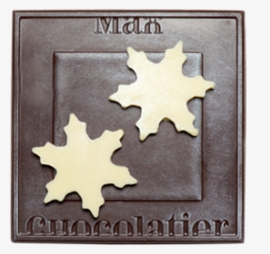 Handmade Winter Square Made Of Milk Chocolate Large - Maple Leaf #689061