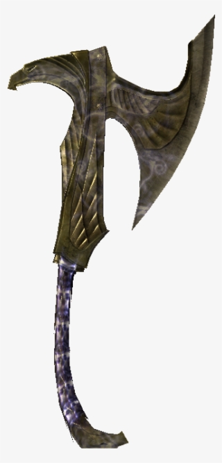 Elven War Axe Of Thunderbolts Skyrim Wiki Png Elven #6805616