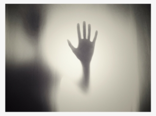 Hand Against Frosted Glass #6807549