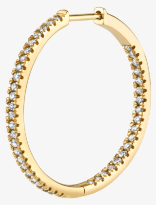 Large Diamond Inside Out Hoop Earring #6809826