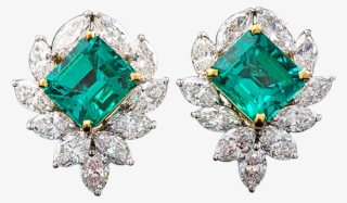 Colombian Emerald And Diamond Earrings, #6810280
