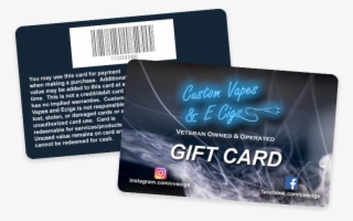 Gift Card Barcode Custom Vapes E Cigs Sg090690 #6811908