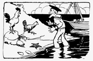 This Free Icons Png Design Of Sailor And Chickens #6818424