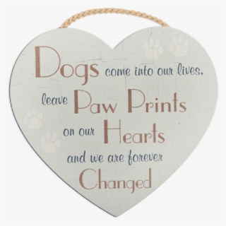 Paw Prints On Our Heart-shaped Rope Sign #6823327