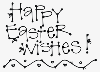 33 Beauty Happy Easter Clipart Black And Png Royalty #6828495