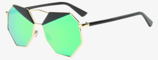 Metal Crossbar Mirrored Irregular Polygon Sunglasses #6833400 Metal Crossbar Mirrored Irregular Polygon Sunglasses #6833400
