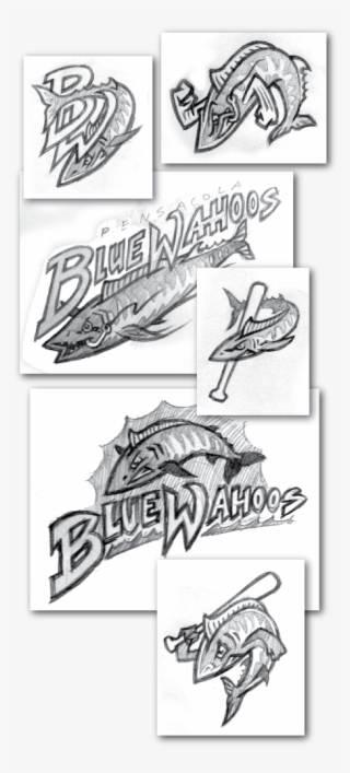 Pensacola Blue Wahoos Concept Sketches #6835050