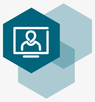 Hexagon With Icon Showing A User On A Screen #6836135