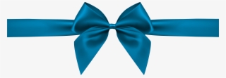 Blue Christmas Bow Png #6838286