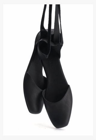 Ana, Black Leather Ballerina Shoes #6843346