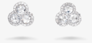 Rose Cut Trio Stud Earrings #6844843