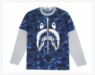 A Bathing Ape "bape Color Camo Shark" Long Sleeve T-shirt #6855969