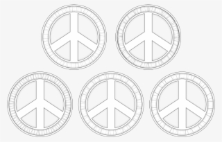 Peace Symbols Black White Line Art Christmas Xmas Peace #6856700